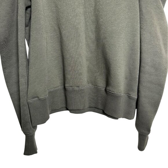 Rebecca Minkoff Janine Puff Sleeve Sweatshirt in Olive Green Small Cotton Blend - Picture 4 of 13